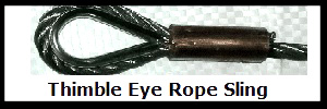thimble eye wire rope slings 